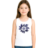 còpia de Camiseta Lauburu Circulo Cuadros Tirantes Blanca Infantil - Trajes Vascos