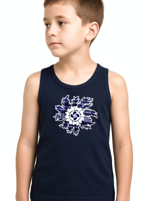 Camiseta Arrantzale Eguzkilore Lauburu Tirantes Azul Infantil - Trajes Regionales Vascos