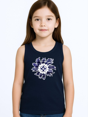 Camiseta Arrantzale Eguzkilore Lauburu Tirantes Azul Niña - Trajes Regionales Vascos