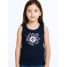 Camiseta Arrantzale Eguzkilore Lauburu Tirantes Azul Niña - Trajes Regionales Vascos