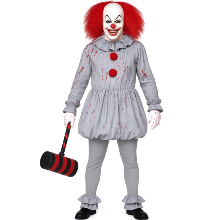 Disfraz De Payaso Asesino IT Hombre - Disfraces de Halloween Pennywise