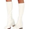 Cubrebotas Blanco Vinilico - Complementos años 70 - 80 - Zapatos y Cubrezapatos