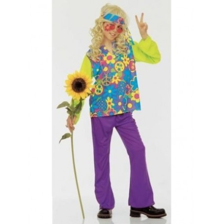 Disfraz de Hippie Niña Colores Niña - DISFRACES INFANTILES