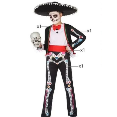 Disfraz De Catrino Colores Infantil - Disfraces Calaveras y Esqueletos