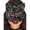 Mascara de Gato Negro con Lentejuelas- Caretas Disfraces Animales - Mascaras y Antifaces