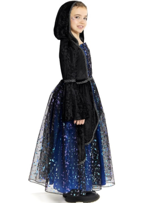 Disfraz De Bruja Estrellas Azul para Niña - Disfraces Halloween Brujas y Hechiceras - Disfraces de Brujas y Hechiceros para Niña
