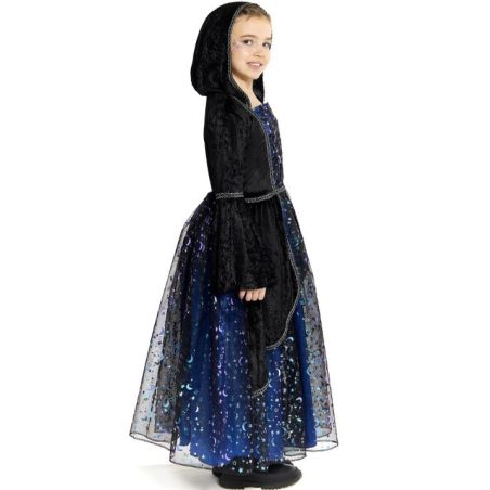 Disfraz De Bruja Estrellas Azul para Niña - Disfraces Halloween Brujas y Hechiceras - Disfraces de Brujas y Hechiceros para Niña