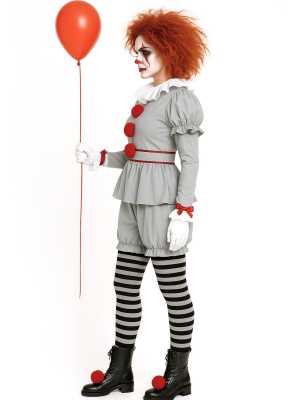 Disfraz De Payasa Asesina IT Mujer - Disfraces de Halloween Pennywise - Disfraces de Payaso Asesino de Cine Adulto