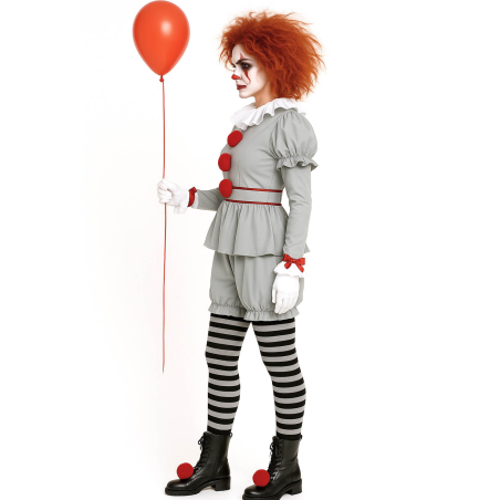 Disfraz De Payasa Asesina IT Mujer - Disfraces de Halloween Pennywise - Disfraces de Payaso Asesino de Cine Adulto