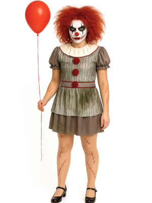Disfraz De Payasa Asesina IT Mujer - Disfraces de Halloween Pennywise - Disfraces de Payaso Asesino de Cine Adulto