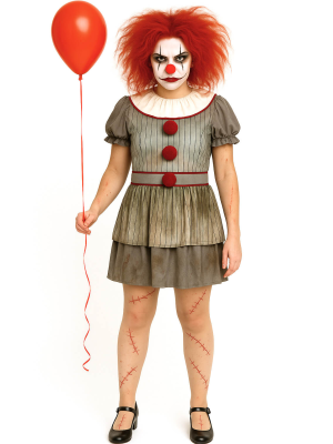 Disfraz De Payasa Asesina IT Mujer - Disfraces de Halloween Pennywise - Disfraces de Payaso Asesino de Cine Adulto
