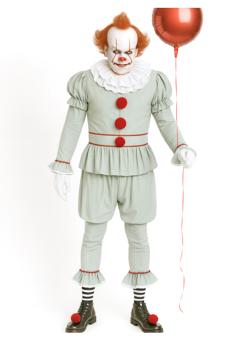 Disfraz De Payaso Asesino IT Hombre - Disfraces de Halloween Pennywise - Disfraces de Payaso Asesino de Cine Adulto