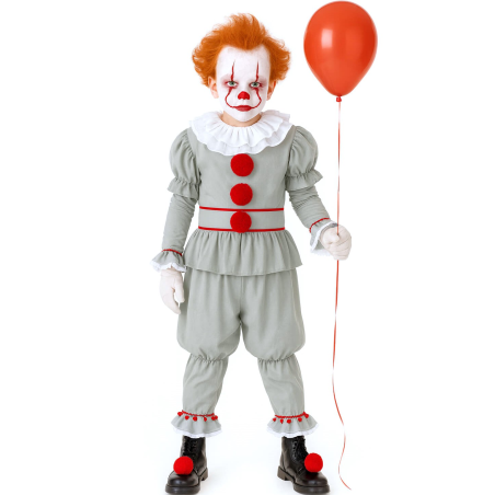 Disfraz De Payaso Asesino It Niño - Disfraces de Halloween Pennywise - Disfraces de Payaso Asesino de Cine Infantiles