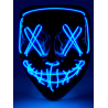 Mascara Asesino Purgador Con Luz Led Azul - Mascaras de la Purga - Mascaras de Peliculas de Terror