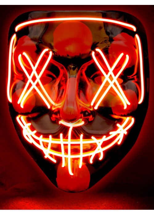 Mascara Asesino Purgador Con Luz Led Roja