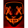 Mascara Asesino Purgador Con Luz Led Naranja - Mascaras de la Purga - Mascaras de Peliculas de Terror