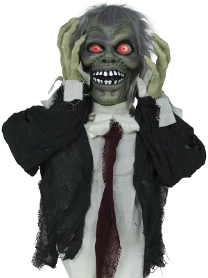 Busto Zombie con Luz Sonido y Movimiento - Decoración Halloween