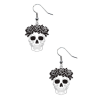 còpia de Pendientes Calaveras Con Pompom Rojo