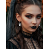 còpia de Pendientes Calaveras Con Pompom Rojo