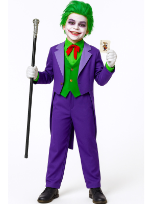Disfraz de Joker morado para niño | Villano infantil – DisfrazJaiak