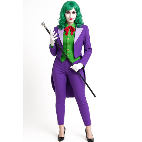 Disfraz de Joker Morado para Mujer - Disfraces Halloween Payasos - Disfraces de Joker Y Joker Baby Adulto