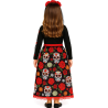 Disfraz De Catrina Rojo Largo Infantil
