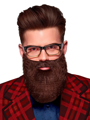 Barba Castaña con Bigote Tupida - Barbas y Bigotes