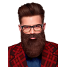 Barba Castaña con Bigote Tupida - Barbas y Bigotes