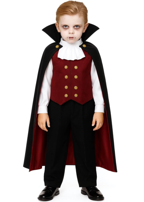 Disfraz de Vampiro Dracula para Niño - Disfraces Halloween Vampiros - Disfraces de Vampiros y Goticos para Niños