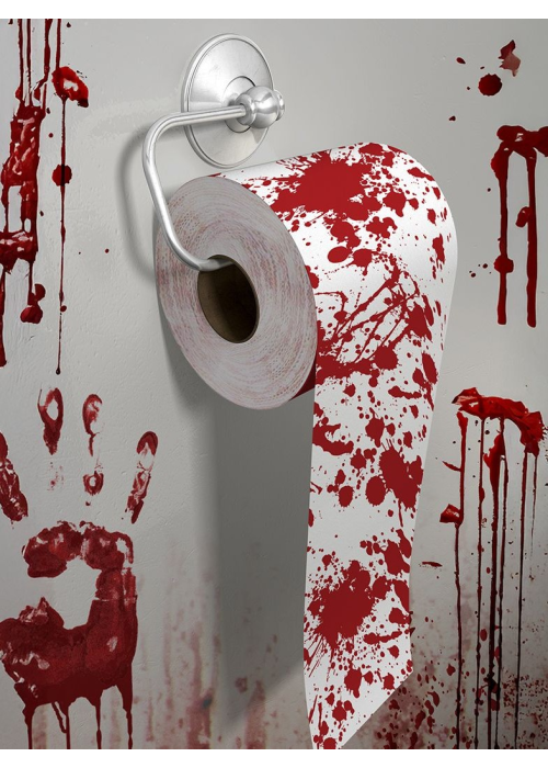 Rollo WC ensangrentado - Decoración Halloween