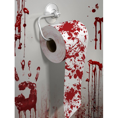 Rollo WC ensangrentado - Decoración Halloween