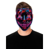 Mascara Asesino Purgador con Luz Led Fucsia - Mascaras de la Purga