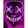 Mascara Asesino Purgador con Luz Led Fucsia - Mascaras de la Purga - Complementos de la Purga
