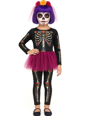 Disfraz De Catrina Tutu Infantil