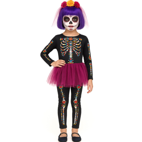 Disfraz De Catrina Tutu Infantil