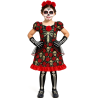 Disfraz De Catrina Rosa Largo Infantil