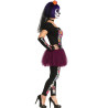 Disfraz de Catrina Lila Flores para Mujer - Disfraces Halloween Esqueletos - Disfraces de Esqueleto para Mujer
