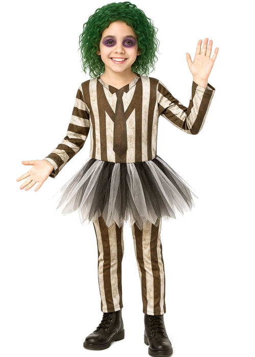 Disfraz De Bitelchus Tutú Niña - Disfraces Beetlejuice