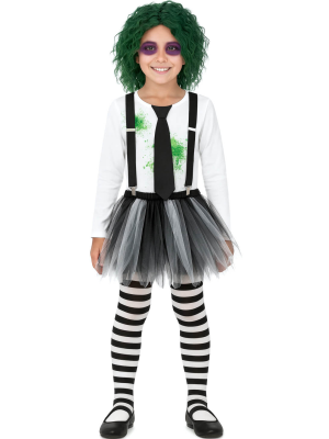 Disfraz De Bitelchus Niña Tutu - Disfraces De Halloween Beetlejuice - Disfraces Bitelchus - Beetlejuice Infantiles