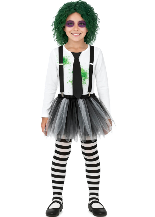 Disfraz De Bitelchus Niña Tutu - Disfraces De Halloween Beetlejuice - Disfraces Bitelchus - Beetlejuice Infantiles