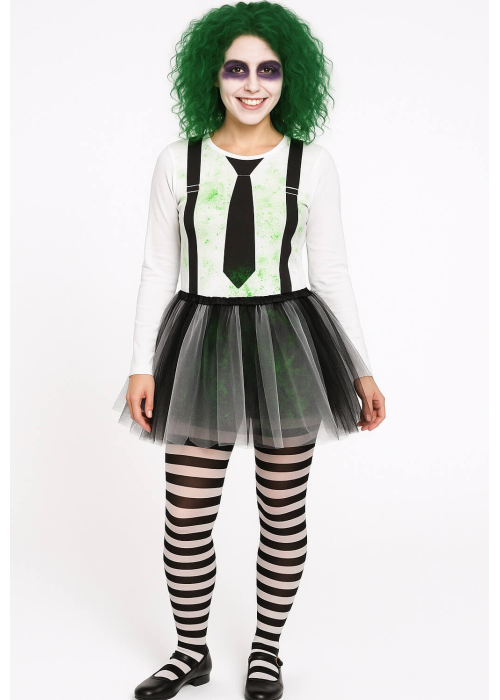 Disfraz De Bitelchus Mujer Tutu - Disfraces Halloween Beetlejuice - Disfraces Bitelchus - Beetlejuice Adulto