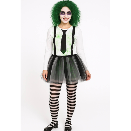 Disfraz De Bitelchus Mujer Tutu - Disfraces Halloween Beetlejuice - Disfraces Bitelchus - Beetlejuice Adulto