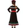 Disfraz De Catrina Largo Mexicana Infantil - Disfraces de Esqueleto para Niñas
