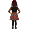 Disfraz De Catrina Roja niña - Disfraces Esqueletos y Calaveras - Disfraces Mexicanos