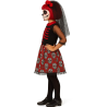 Disfraz De Catrina Roja niña - Disfraces Esqueletos y Calaveras - Disfraces Mexicanos