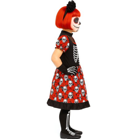 Disfraz De Catrina Bonita Niña - Disfraces de Esqueletos y Calaveras - Disfraces de Esqueleto para Niñas