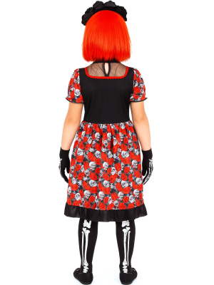 Disfraz De Esqueleto Catrina Bonita Niña