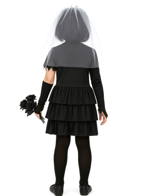Disfraz De Novia Esqueleto Infantil - Disfraces Calaveras y Catrinas - Disfraces de Halloween Infantiles