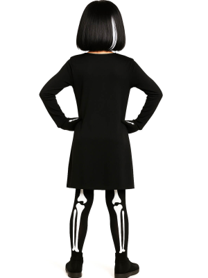 Disfraz De Esqueleto Vestido niña - Disfraces Calaveras y Catrinas - Disfraces de Halloween Infantiles