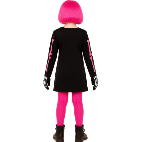 Disfraz De Esqueleto Vestido Rosa Infantil